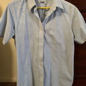 shirt sleeve button down with breast pocket